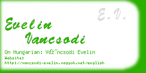 evelin vancsodi business card